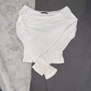 Brandy Melville off the shoulder white long sleeve